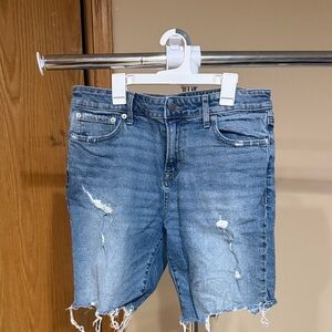 Aeropostale Blue Distressed Jean Shorts